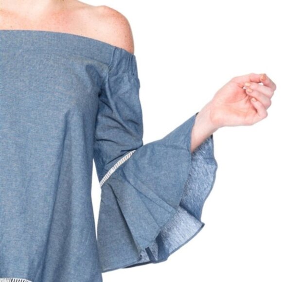 BLUE BELL SLEEVED TOP - Picture 2 of 4